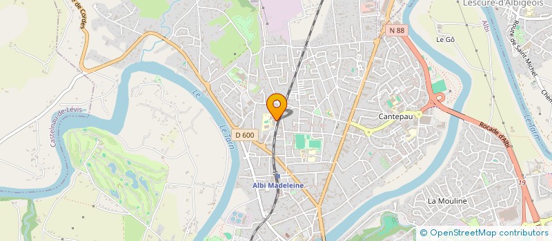 localisation de l'entreprise ASSOCIATION SPORTIVE DU COLLEGE JEAN-JAURES D'ALBI  ALBI