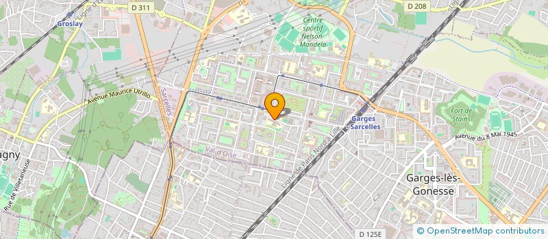 localisation de l'entreprise ASSOCIATION SPORTIVE DU COLLEGE JEAN LURCAT  SARCELLES