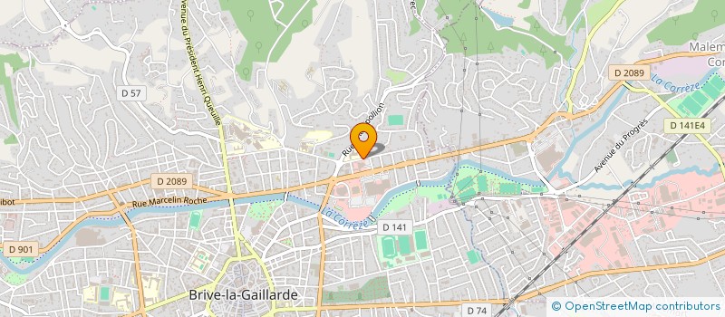 localisation de l'entreprise ASSOCIATION SPORTIVE DU COLLEGE JEAN LURCAT  BRIVE-LA-GAILLARDE