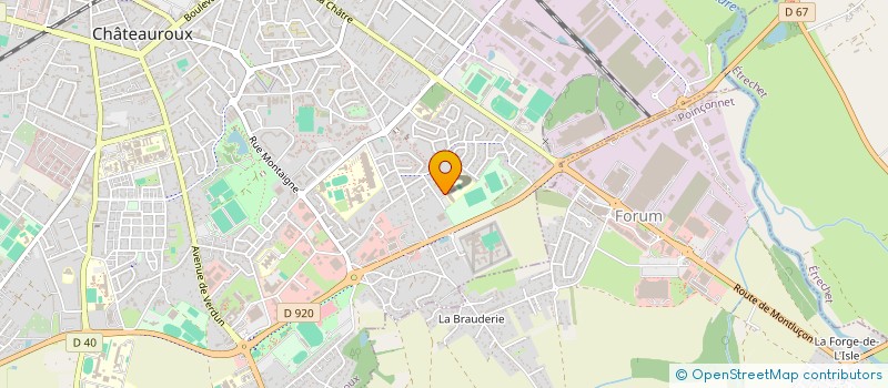 localisation de l'entreprise ASSOCIATION SPORTIVE DU COLLEGE JEAN MONNET à CHATEAUROUX