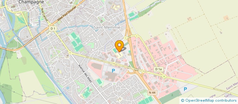 localisation de l'entreprise ASSOCIATION SPORTIVE DU COLLEGE JEAN MOULIN  SAINT-MEMMIE