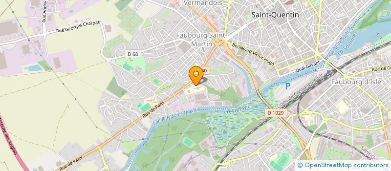 localisation de l'entreprise ASSOCIATION SPORTIVE DU COLLEGE JEAN MOULIN à SAINT-QUENTIN