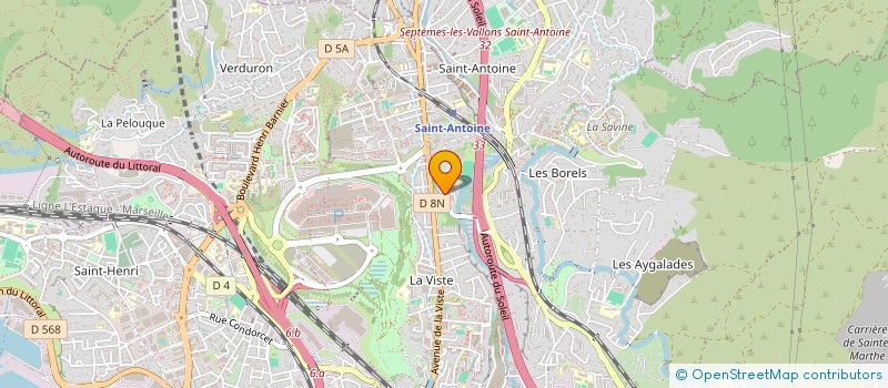 localisation de l'entreprise ASSOCIATION SPORTIVE DU COLLEGE JEAN MOULIN à MARSEILLE 15