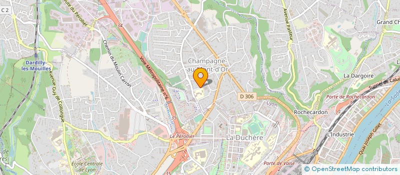 localisation de l'entreprise ASSOCIATION SPORTIVE DU COLLEGE JEAN-PHILIPPE RAMEAU  CHAMPAGNE-AU-MONT-D OR