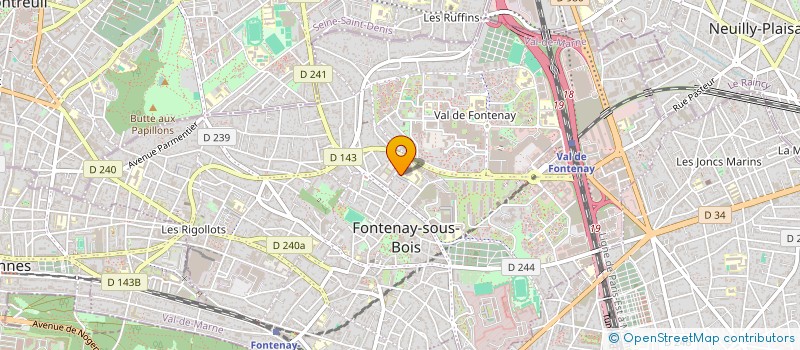 localisation de l'entreprise ASSOCIATION SPORTIVE DU COLLEGE JOLIOT-CURIE à FONTENAY-SOUS-BOIS