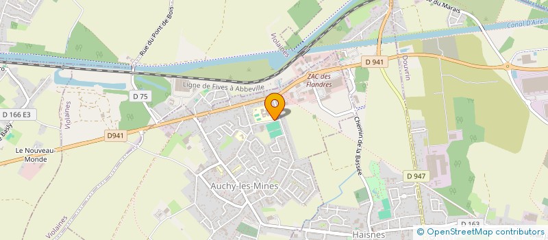 localisation de l'entreprise ASSOCIATION SPORTIVE DU COLLEGE JOLIOT-CURIE  AUCHY-LES-MINES