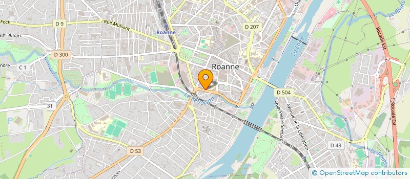 localisation de l'entreprise ASSOCIATION SPORTIVE DU COLLEGE JULES FERRY  ROANNE