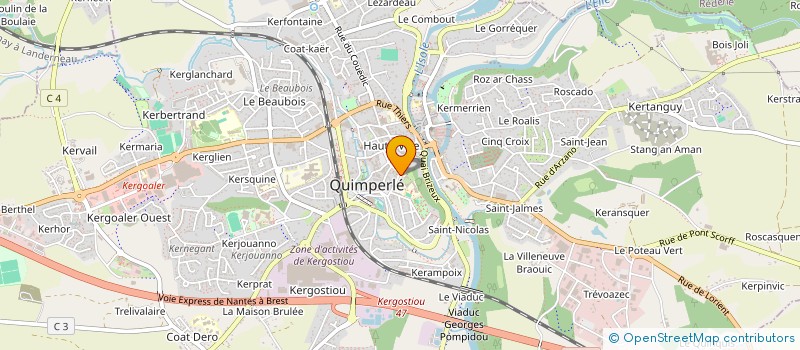 localisation de l'entreprise ASSOCIATION SPORTIVE DU COLLEGE JULES FERRY DE QUIMPERLE à QUIMPERLE