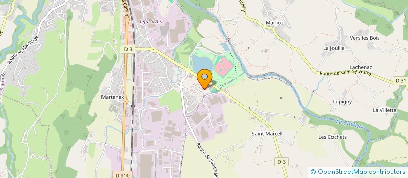 localisation de l'entreprise ASSOCIATION SPORTIVE DU COLLEGE LE CHERAN  RUMILLY