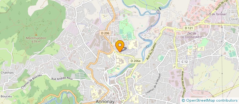 localisation de l'entreprise ASSOCIATION SPORTIVE DU COLLEGE LES PERRIERES à ANNONAY