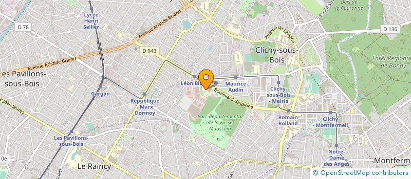 localisation de l'entreprise ASSOCIATION SPORTIVE DU COLLEGE LOUISE MICHEL à CLICHY-SOUS-BOIS