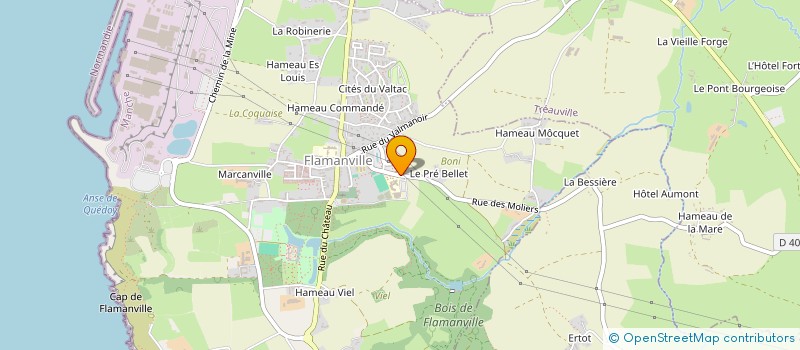 localisation de l'entreprise ASSOCIATION SPORTIVE DU COLLEGE LUCIEN GOUBERT DE FLAMANVILLE  FLAMANVILLE