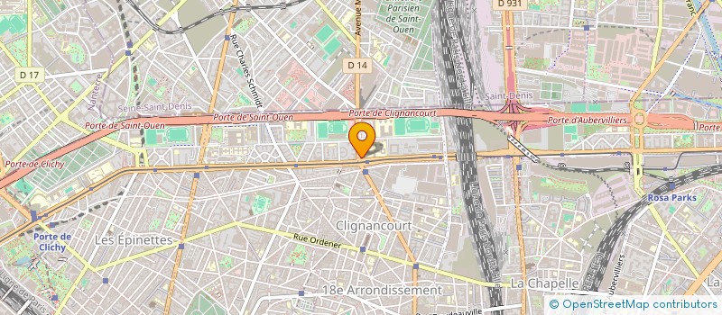 localisation de l'entreprise ASSOCIATION SPORTIVE DU COLLEGE MAURICE-UTRILLO  PARIS 18