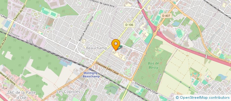 localisation de l'entreprise ASSOCIATION SPORTIVE DU COLLEGE N.2 LE CARRE SAINT HONORINE  TAVERNY