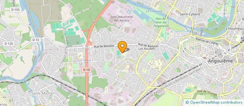 localisation de l'entreprise ASSOCIATION SPORTIVE DU COLLEGE NATIONALISE MIXTE LA GRANDE GARENNE à ANGOULEME