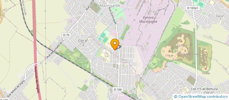 localisation de l'entreprise ASSOCIATION SPORTIVE DU COLLEGE PASCAL DE MAZINGARBE  MAZINGARBE