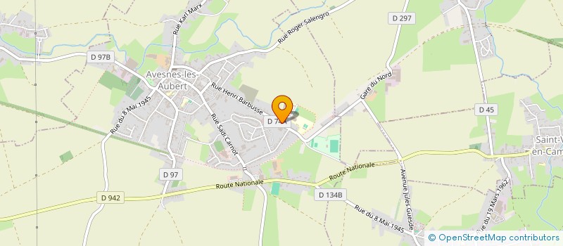 localisation de l'entreprise ASSOCIATION SPORTIVE DU COLLEGE PAUL LANGEVIN  AVESNES-LES-AUBERT