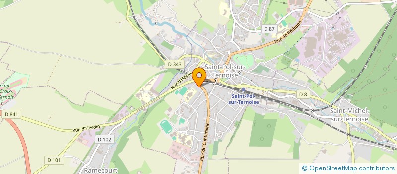 localisation de l'entreprise ASSOCIATION SPORTIVE DU COLLEGE ROGER SALENGRO  SAINT-POL-SUR-TERNOISE