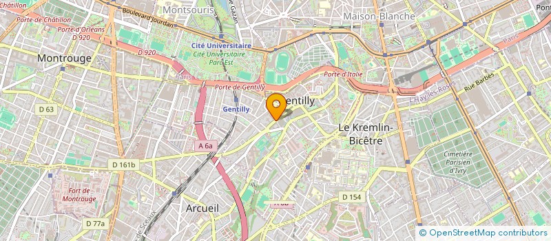 localisation de l'entreprise ASSOCIATION SPORTIVE DU COLLEGE ROSA PARKS à GENTILLY