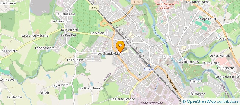 localisation de l'entreprise ASSOCIATION SPORTIVE DU COLLEGE ROSA PARKS DE CLISSON  CLISSON