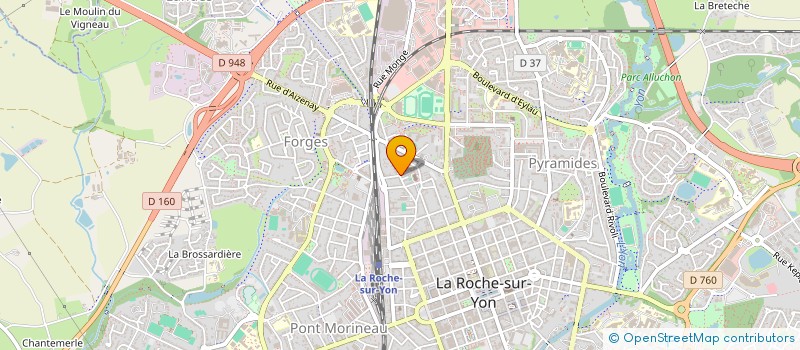 localisation de l'entreprise ASSOCIATION SPORTIVE DU COLLEGE SACRE - COEUR à LA ROCHE-SUR-YON