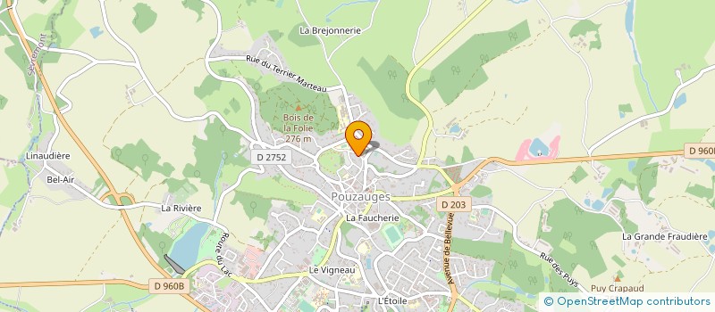 localisation de l'entreprise ASSOCIATION SPORTIVE DU COLLEGE SAINT EXUPERY  POUZAUGES