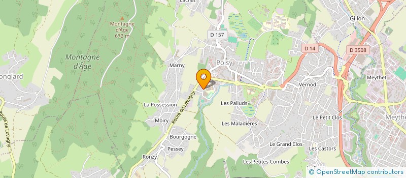 localisation de l'entreprise ASSOCIATION SPORTIVE DU COLLEGE SIMONE VEIL DE POISY  POISY