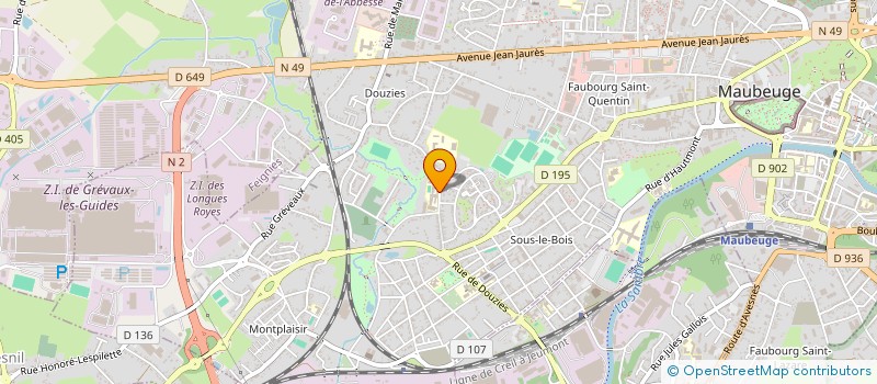 localisation de l'entreprise ASSOCIATION SPORTIVE DU COLLEGE VAUBAN  MAUBEUGE