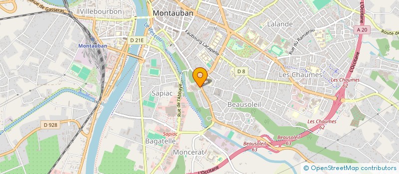 localisation de l'entreprise ASSOCIATION SPORTIVE DU CONSEIL DEPARTEMENTAL DE TARN-ET-GARONNE ASCD82  MONTAUBAN