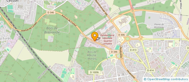 localisation de l'entreprise ASSOCIATION SPORTIVE DU CORPS DEPARTEMENTAL DES SAPEURS POMPIERS à MELUN