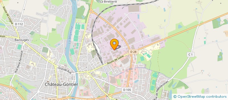 localisation de l'entreprise ASSOCIATION SPORTIVE DU GENETEIL  CHATEAU-GONTIER-SUR-MAYENNE