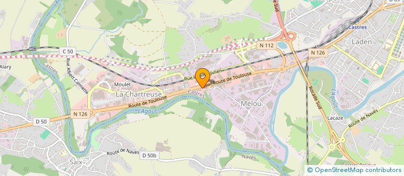 localisation de l'entreprise ASSOCIATION SPORTIVE DU GOLF DE CASTRES-GOURJADE  CASTRES