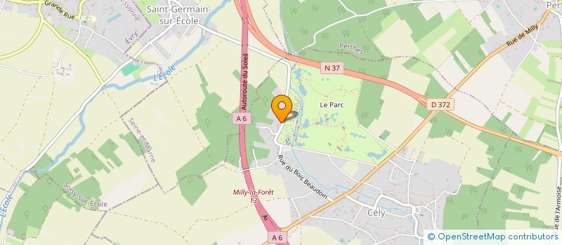 localisation de l'entreprise ASSOCIATION SPORTIVE DU GOLF DE CELY  CELY