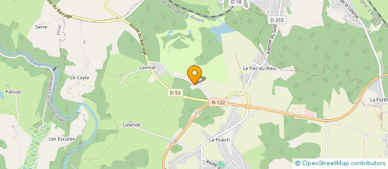 localisation de l'entreprise ASSOCIATION SPORTIVE DU GOLF DE HAUTE AUVERGNE à SANSAC-DE-MARMIESSE