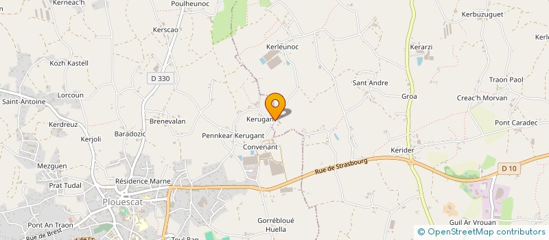 localisation de l'entreprise ASSOCIATION SPORTIVE DU GOLF DE LA COTE DES SABLES  PLOUESCAT