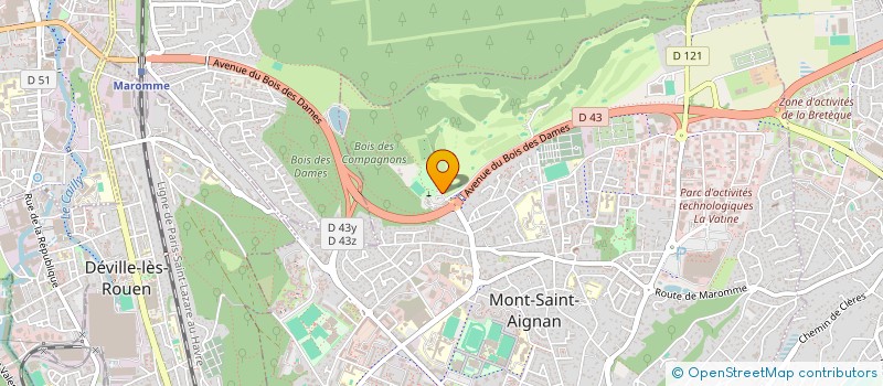 localisation de l'entreprise ASSOCIATION SPORTIVE DU GOLF DE ROUEN MONT ST AIGNAN  MONT-SAINT-AIGNAN