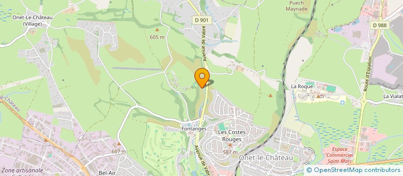 localisation de l'entreprise ASSOCIATION SPORTIVE DU GOLF DU GRAND RODEZ  ONET LE CHATEAU