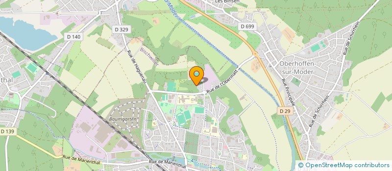 localisation de l'entreprise ASSOCIATION SPORTIVE DU HARAS DES BUSSIERES  BISCHWILLER