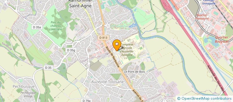 localisation de l'entreprise ASSOCIATION SPORTIVE DU LYCEE AGRICOLE TOULOUSE-AUZEVILLE  AUZEVILLE-TOLOSANE