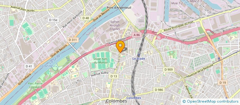 localisation de l'entreprise ASSOCIATION SPORTIVE DU LYCEE ANATOLE FRANCE  COLOMBES