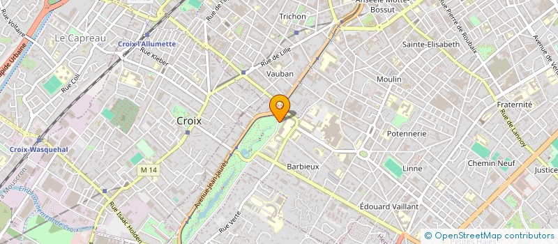 localisation de l'entreprise ASSOCIATION SPORTIVE DU LYCEE BAUDELAIRE ROUBAIX  ROUBAIX