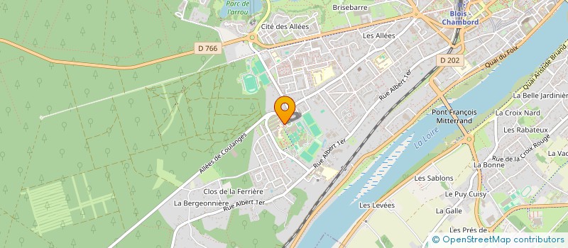 localisation de l'entreprise ASSOCIATION SPORTIVE DU LYCEE CAMILLE CLAUDEL DE BLOIS  BLOIS