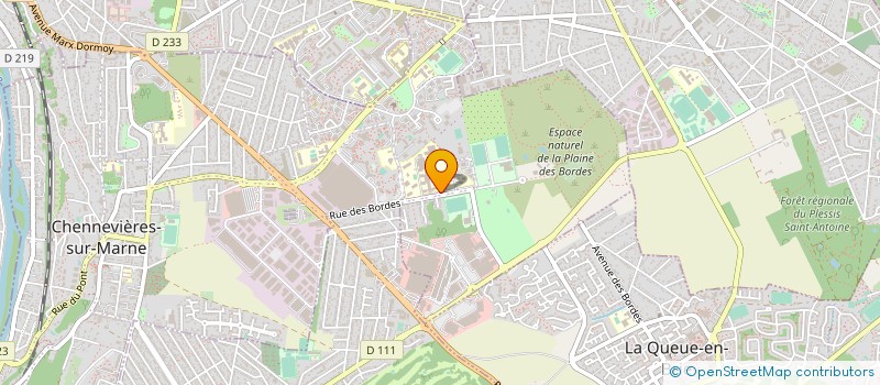 localisation de l'entreprise ASSOCIATION SPORTIVE DU LYCEE CHAMPLAIN  CHENNEVIERES-SUR-MARNE