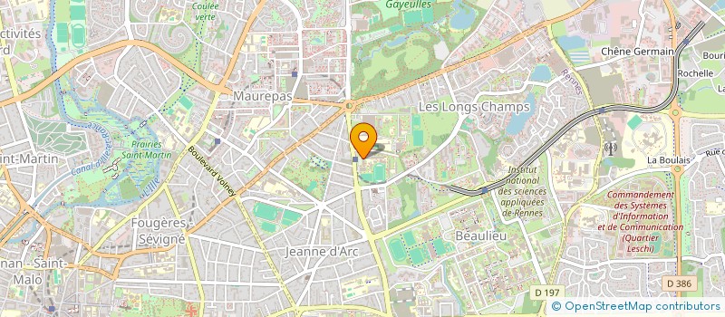 localisation de l'entreprise ASSOCIATION SPORTIVE DU LYCEE CHATEAUBRIANT DE RENNES  RENNES