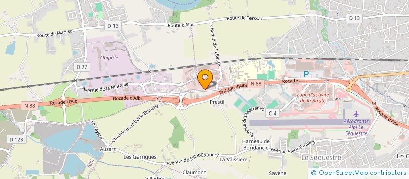 localisation de l'entreprise ASSOCIATION SPORTIVE DU LYCEE D'ALBI FONLABOUR à ALBI