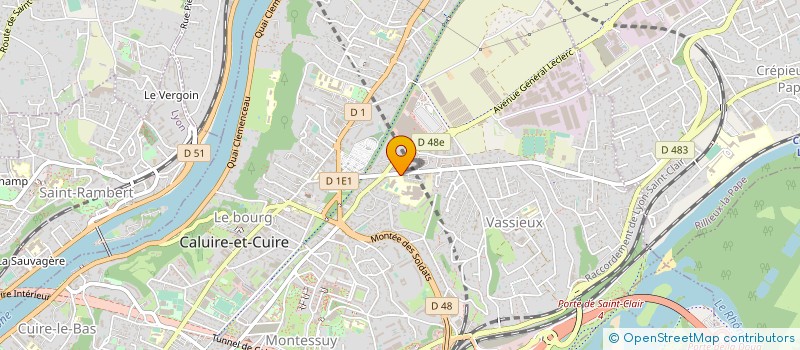 localisation de l'entreprise ASSOCIATION SPORTIVE DU LYCEE D ' ENSEIGNEMENT PROFESSIONNEL DE CALUIRE à CALUIRE-ET-CUIRE