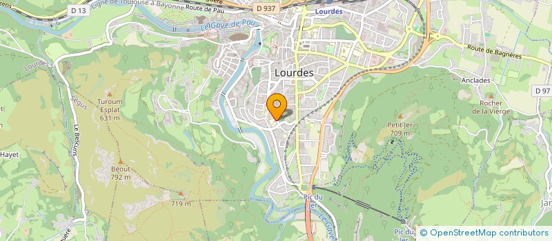 localisation de l'entreprise ASSOCIATION SPORTIVE DU LYCEE D'ENSEIGNEMENT PROFESSIONNEL DE LOURDES  LOURDES