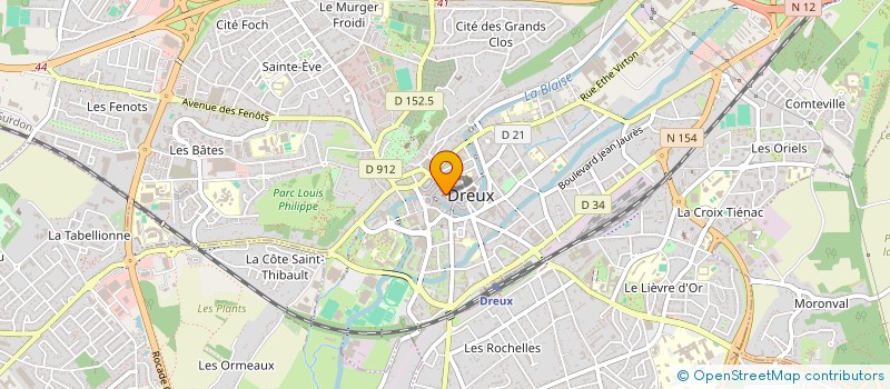 localisation de l'entreprise ASSOCIATION SPORTIVE DU LYCEE D'ENSEIGNEMENT PROFESSIONNEL MIXT  DREUX