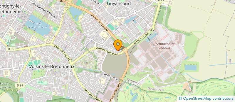 localisation de l'entreprise ASSOCIATION SPORTIVE DU LYCEE D'ETAT D'HOTELLERIE ET DE TOURISME  GUYANCOURT