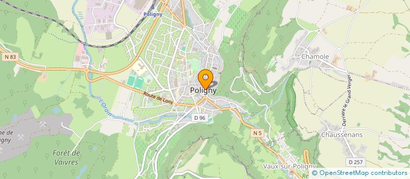 localisation de l'entreprise ASSOCIATION SPORTIVE DU LYCEE D'ETAT MIXTE DE POLIGNY à POLIGNY